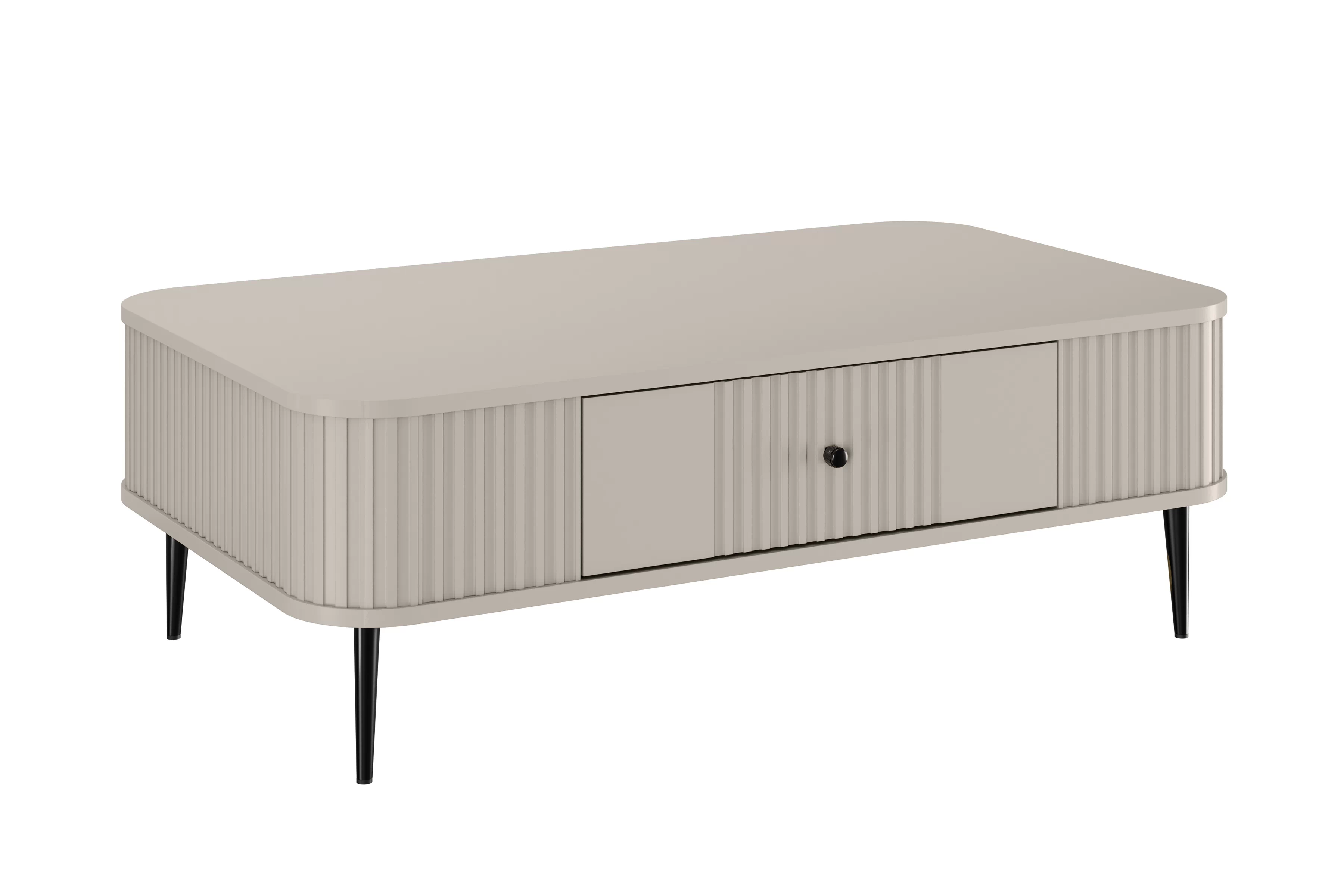 Kávový stolík Vesper 103x60 cm so zásuvkou - kasmír / čierne nohy Stolík kawowy Vesper 103x60 cm z szuflada - kašmír / čierny nožičky