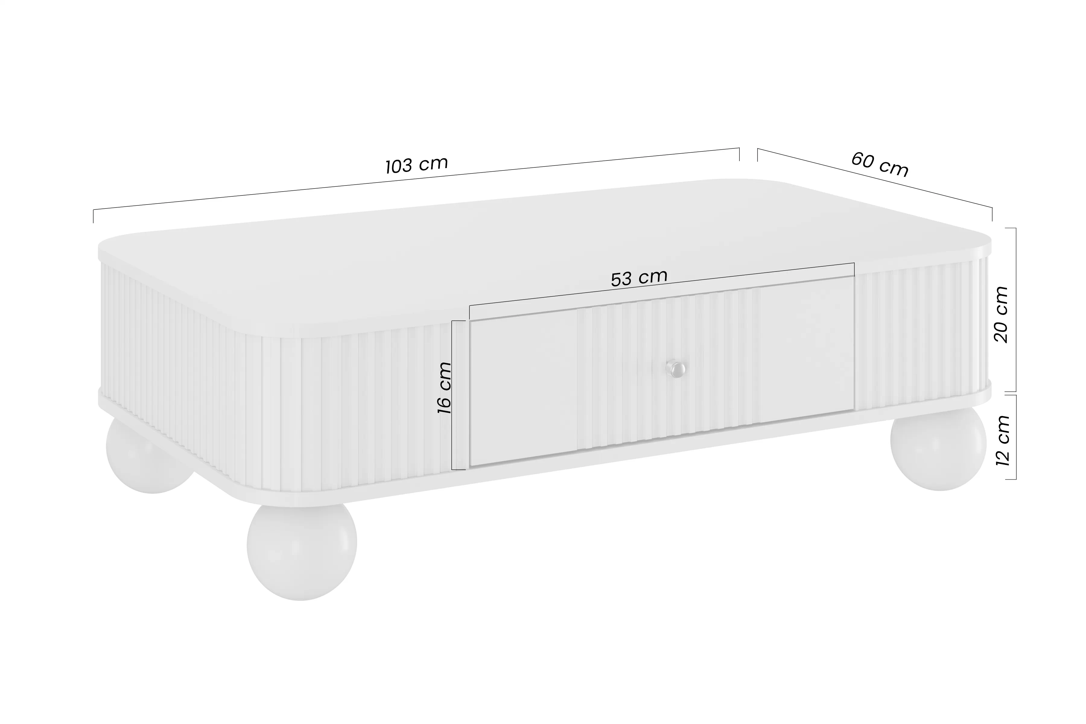 Kávový stolík Vesper 103x60 cm so zásuvkou - kasmír / zlaté úchyty / guľové nohy Stolík kawowy z szuflada Vesper 103x60 cm - kašmír / zlote úchyty / nožičky kule