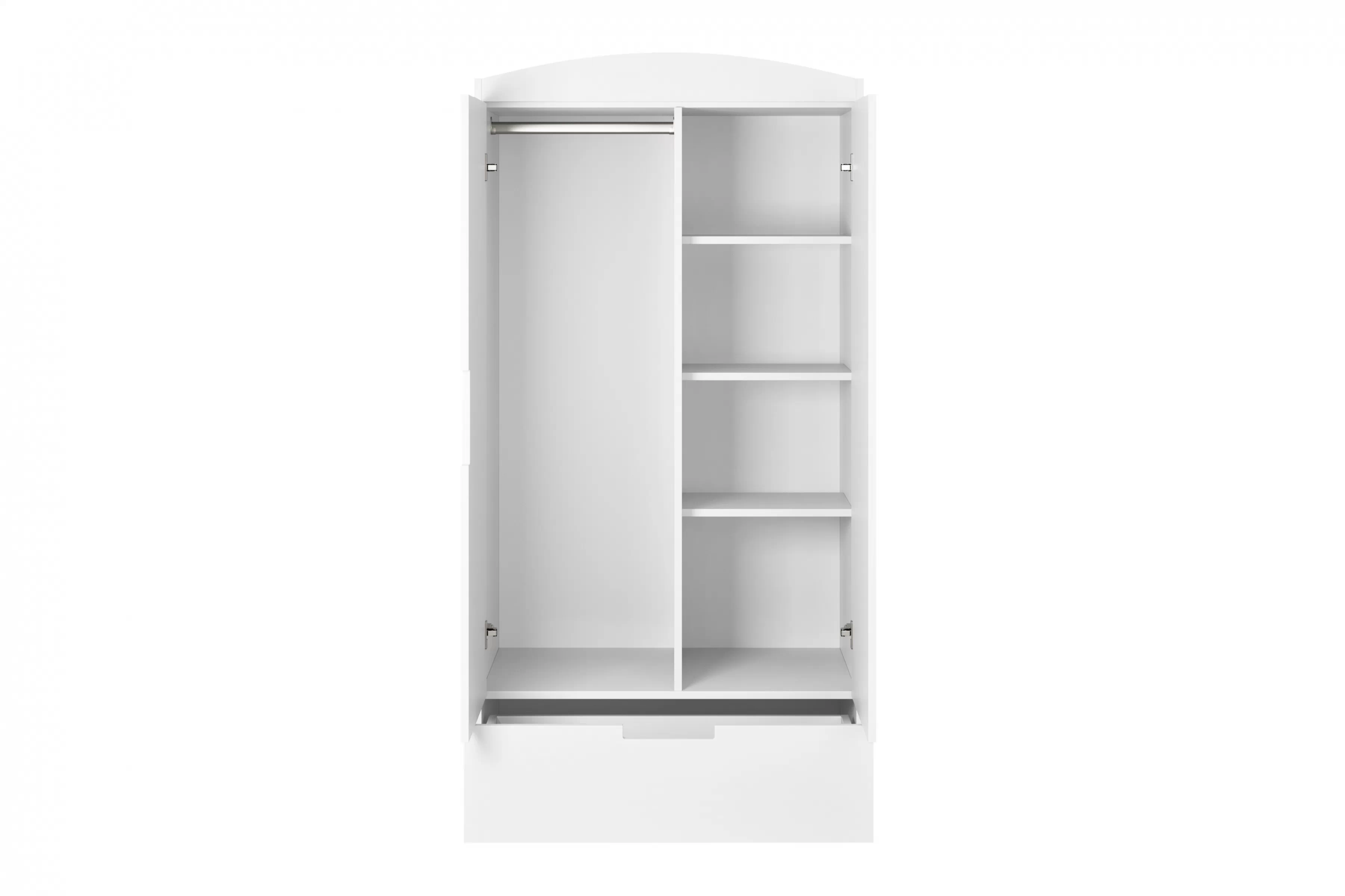 Detská šatníková skriňa Guli 90 cm so zásuvkou - biela Skriňa dziecieca Guli 90 cm z szuflada - Biely