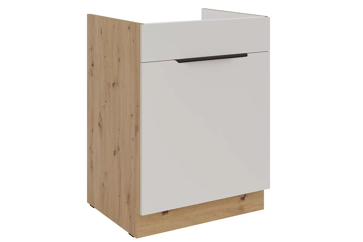 Kuchyňská spodní skříňka Arvani D60 ZL se zásuvkou pod dřez - kašmír / dub artisan skříňka kuchyňská spodní Arvani D60 ZL z szuflada pod zlewozmywak - kašmír / dub artisan