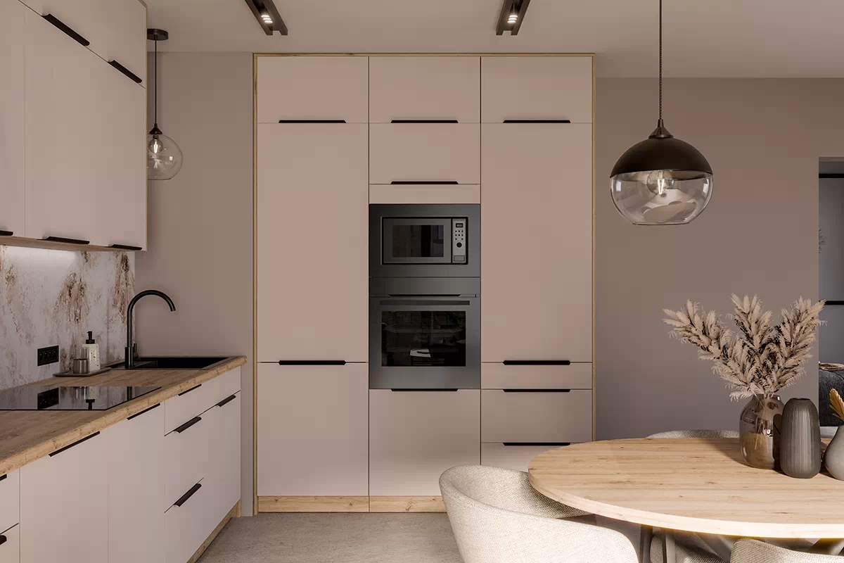 Kuchyňská spodní skříňka Arvani D80 ZL dvoudveřová pod dřez - kašmír / dub artisan skříňka kuchyňská spodní Arvani D80 ZL dvoudveřová pod zlewozmywak - kašmír / dub artisan