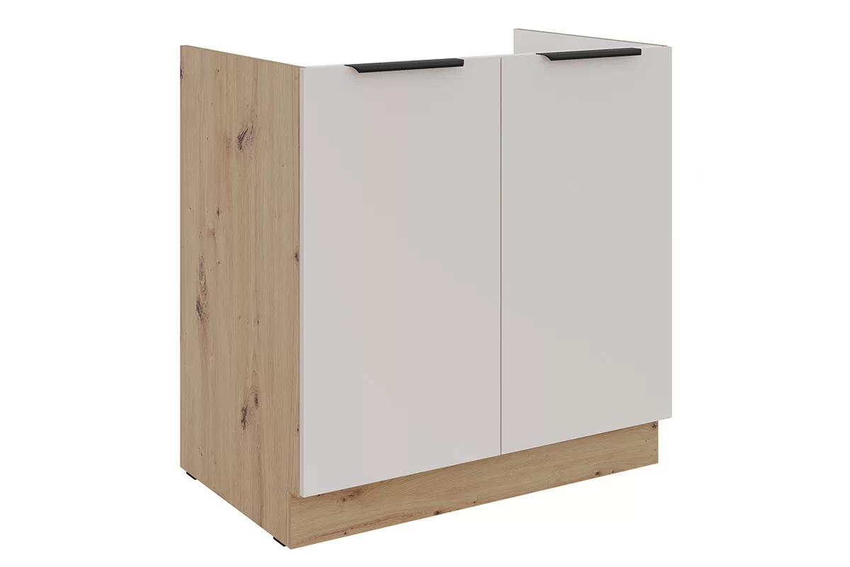 Kuchyňská spodní skříňka Arvani D80 ZL dvoudveřová pod dřez - kašmír / dub artisan skříňka kuchyňská spodní Arvani D80 ZL dvoudveřová pod zlewozmywak - kašmír / dub artisan