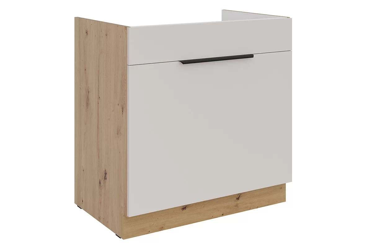 Kuchyňská spodní skříňka Arvani D80 ZL se zásuvkou pod dřez - kašmír / dub artisan skříňka kuchyňská spodní Arvani D80 ZL z szuflada pod zlewozmywak - kašmír / dub artisan