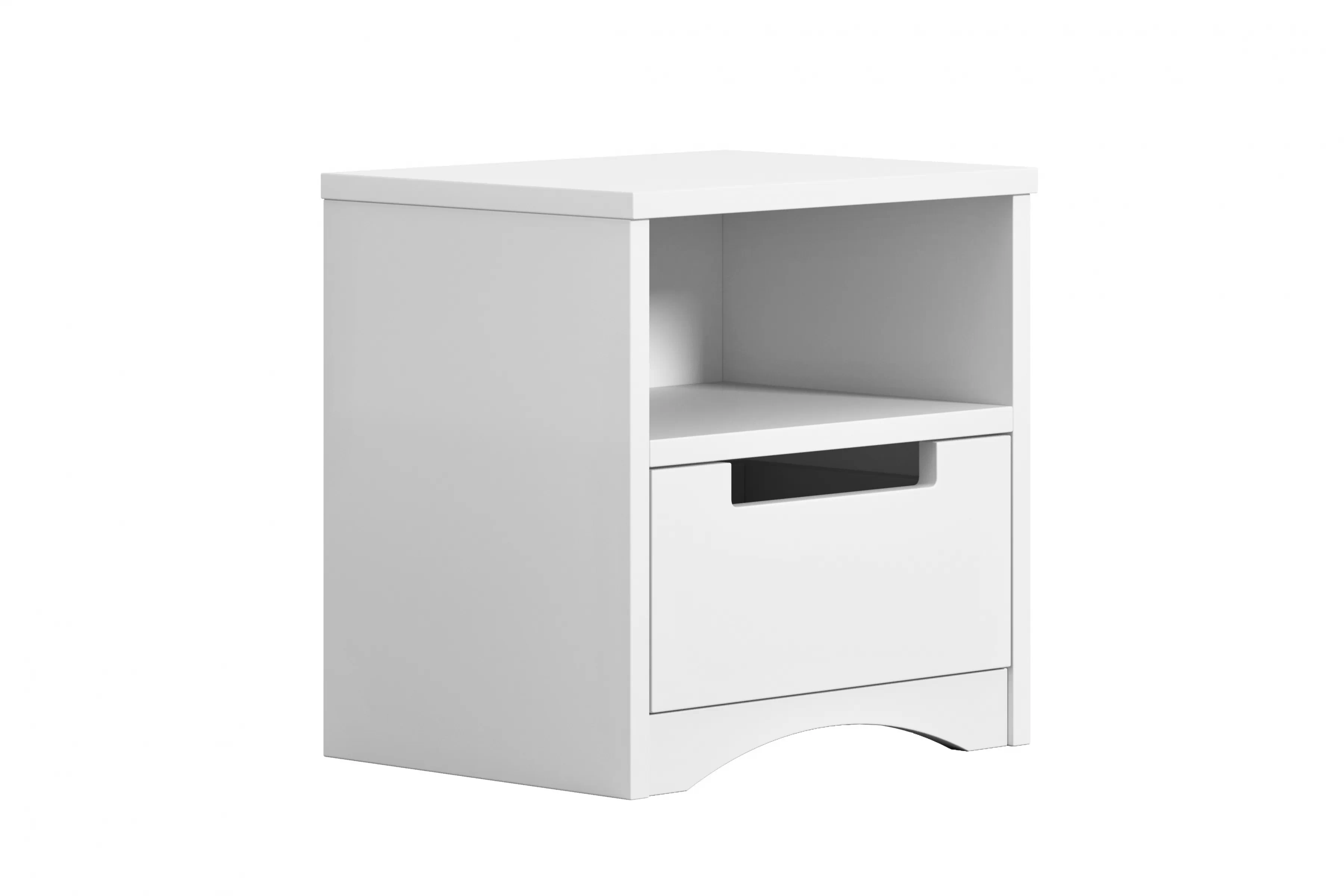 Nočný stolík Guli 40 cm so zásuvkou - biela Nočný Stolík Guli 40 cm z szuflada - Biely