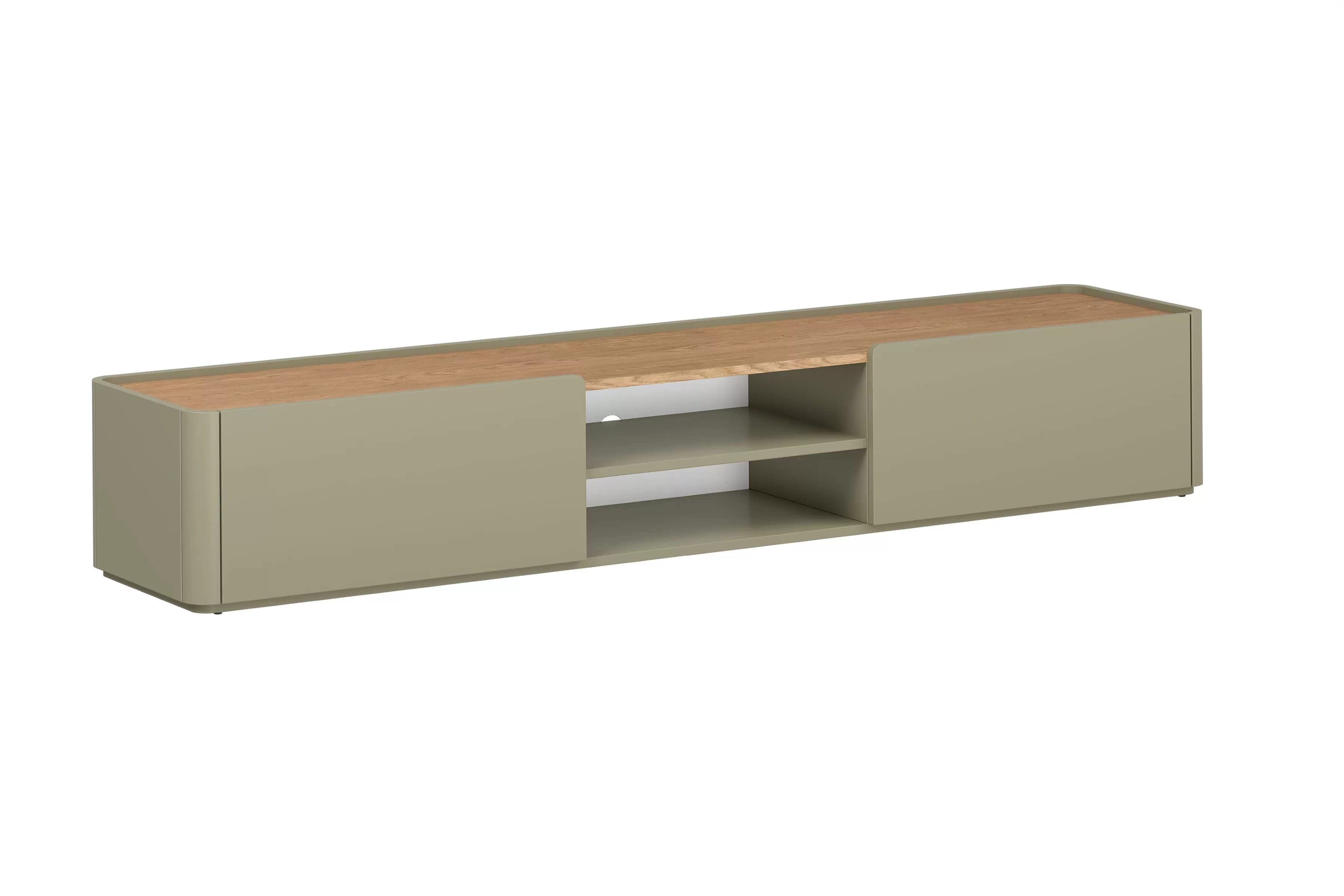 TV stolík Elivo 220 cm so zásuvkou - eukalyptus / dub baltic dune TV skrinka Elivo 220 cm - eukaliptus / Dub baltic dune