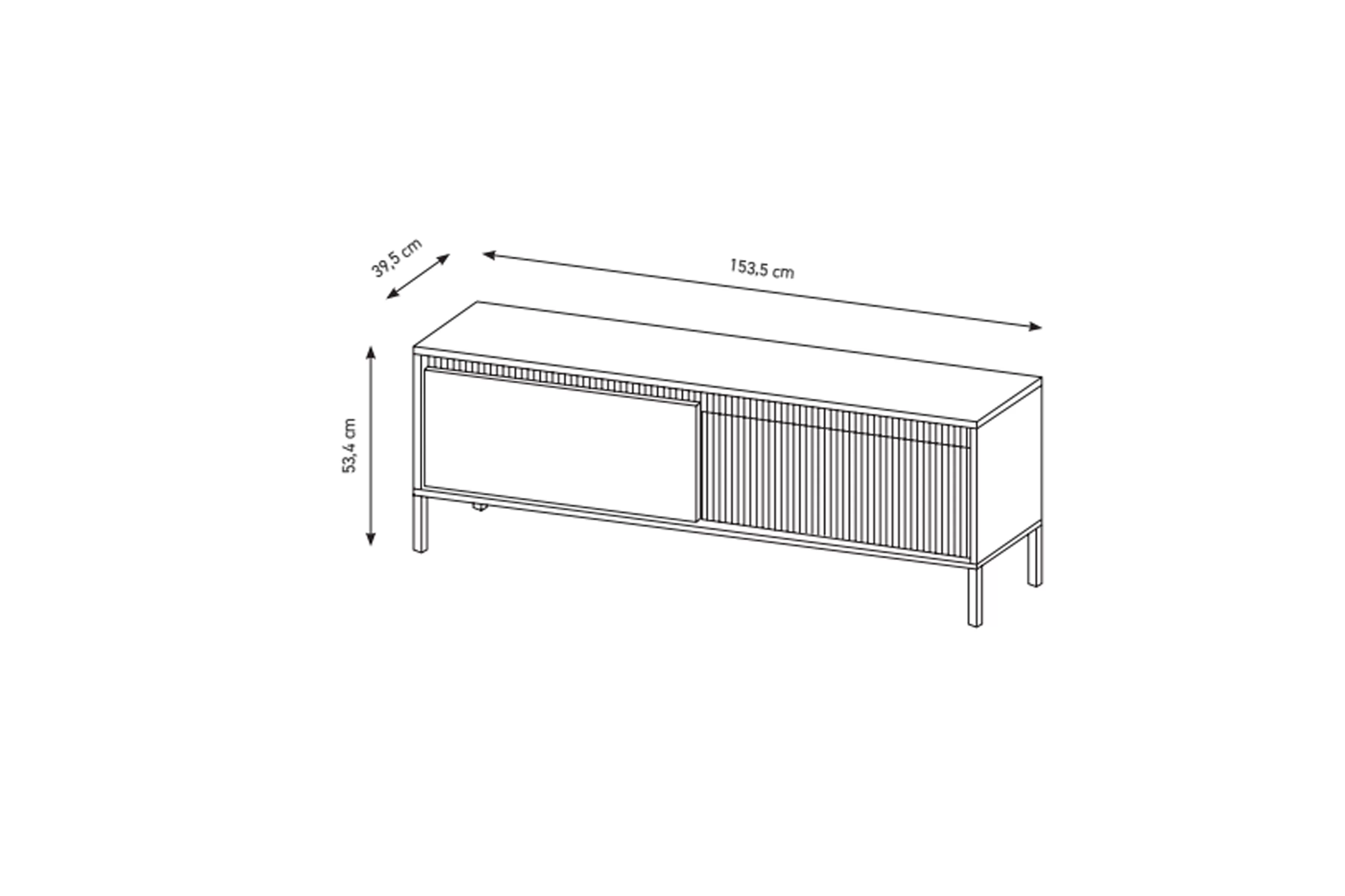 TV stolek Sanos 153 cm - béžový Skříňka RTV Sanos 153 cm - béžová