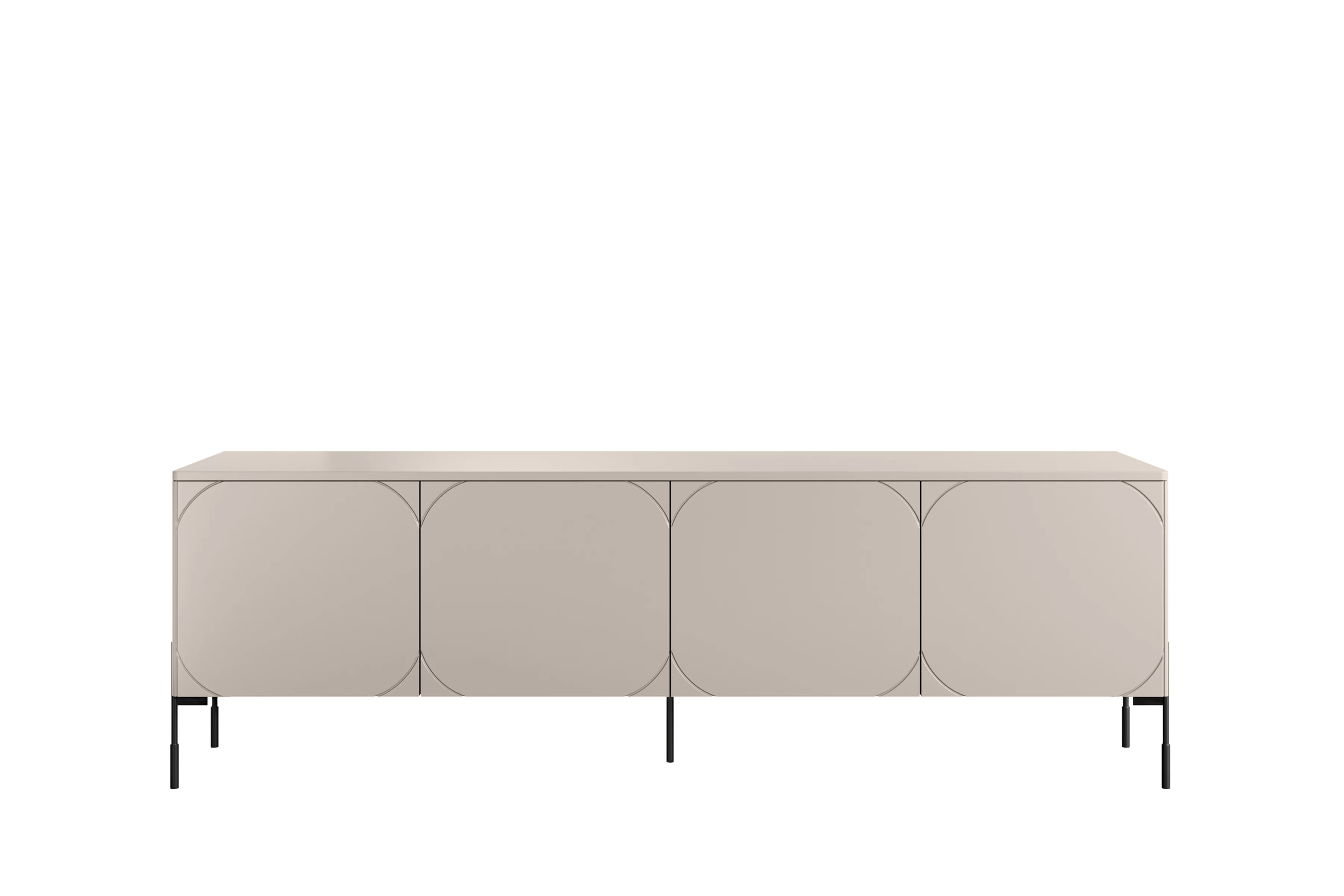 RTV skrinka Sonatia 200 cm štvordverová na kovových nohách - kasmír TV skrinka Sonatia 200 cm štvordverová na kovových nohách - kašmír