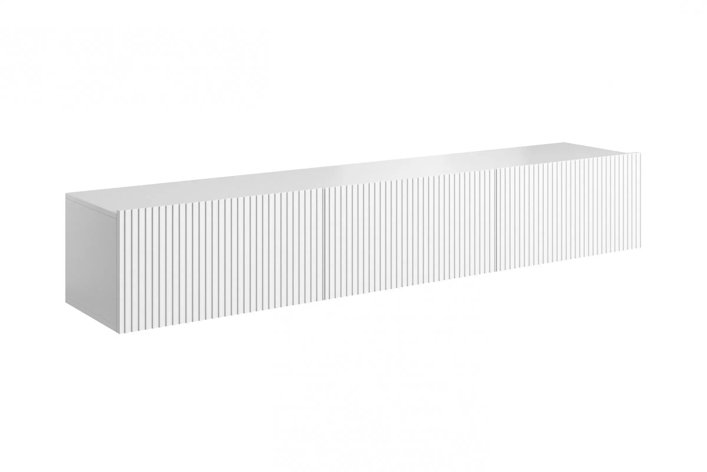 Závesný TV stolík Nicole 200 cm so zásuvkou - biely mat TV skrinka závesná Nicole 200 cm z szuflada - biely mat