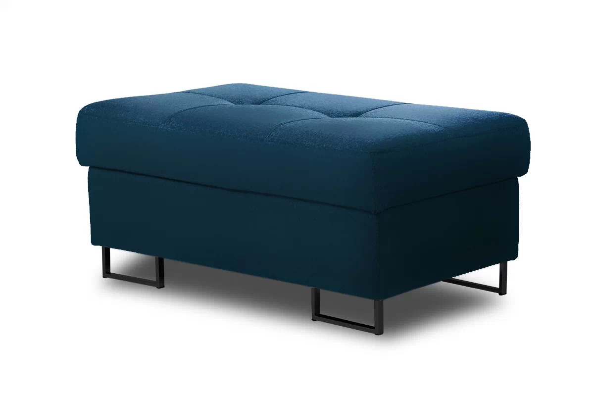 Taburetka Annabelle s úložným priestorom - čierne nožičky čalúnená Taburet s úložným priestorom Annabelle / nožičky čierny