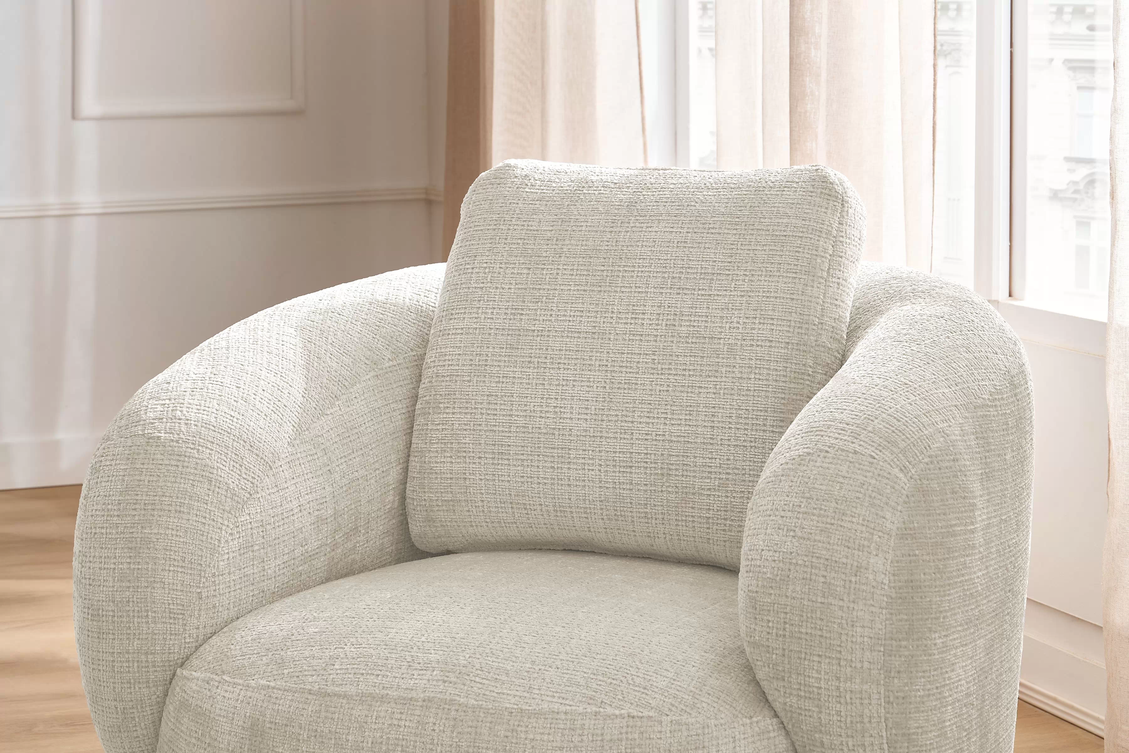 Čalouněný set Finezal - pohovka 2místná + otočné křeslo Komplet čalouněná Pohovka Finezal 2-os + Křeslo obrotowy