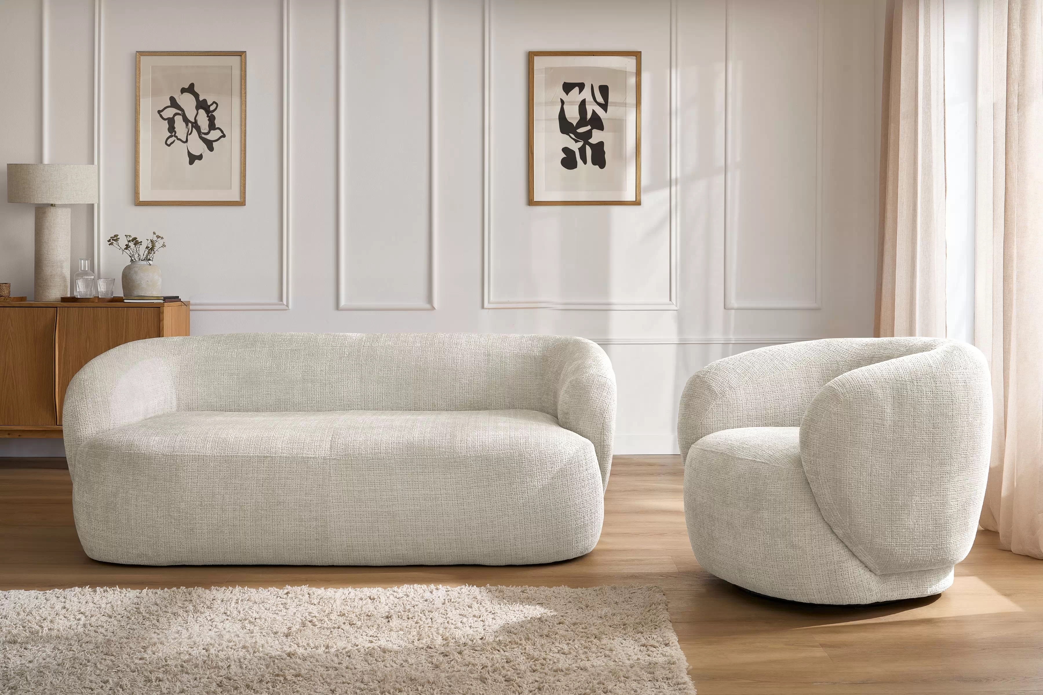 Oddychová súprava Finezal: pohovka 2-miestna + kreslo Komplet odpočinkové Pohovka Finezal 2-os + Kreslo