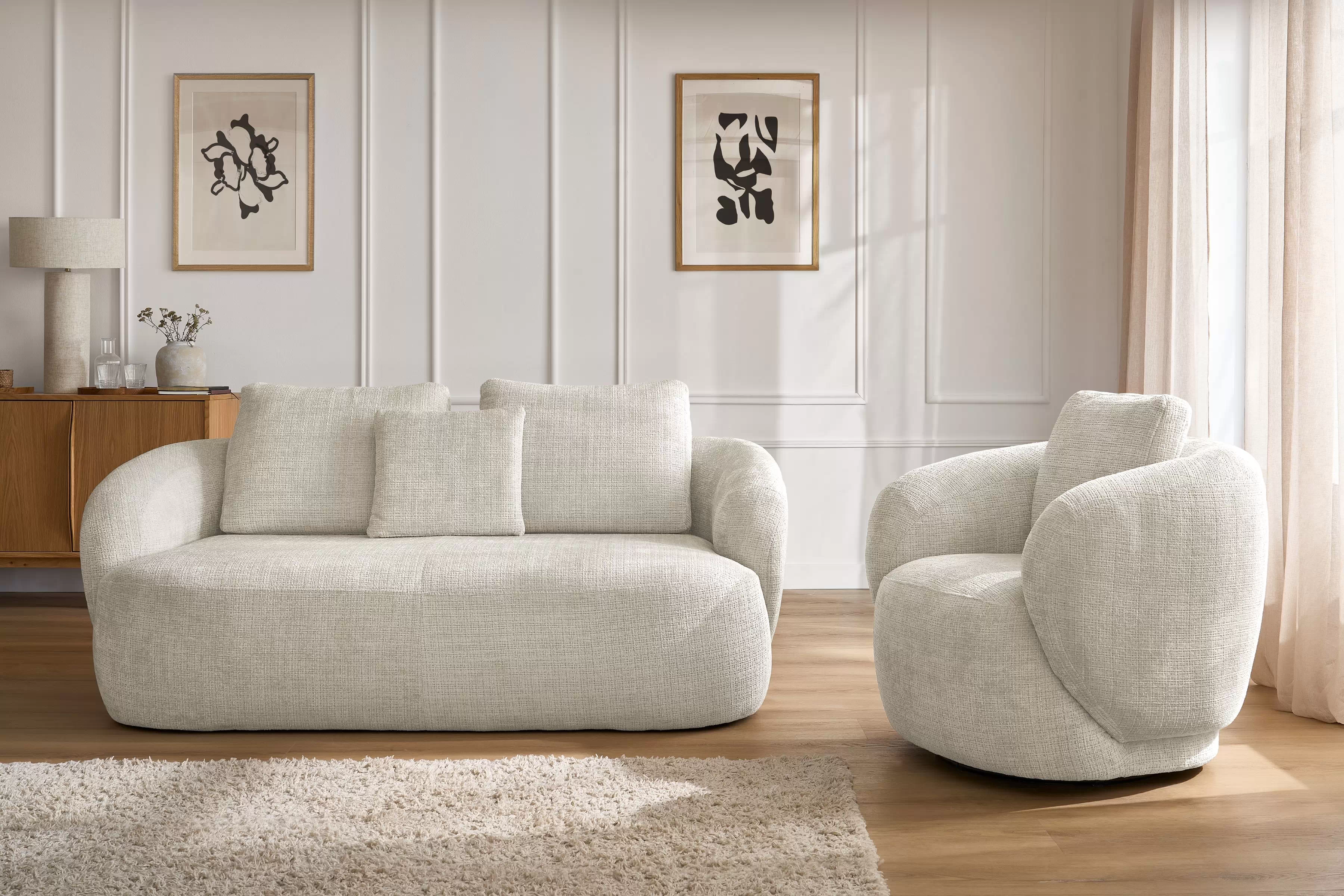 Oddychová súprava Finezal: pohovka 2-miestna + kreslo Komplet odpočinkové Pohovka Finezal 2-os + Kreslo