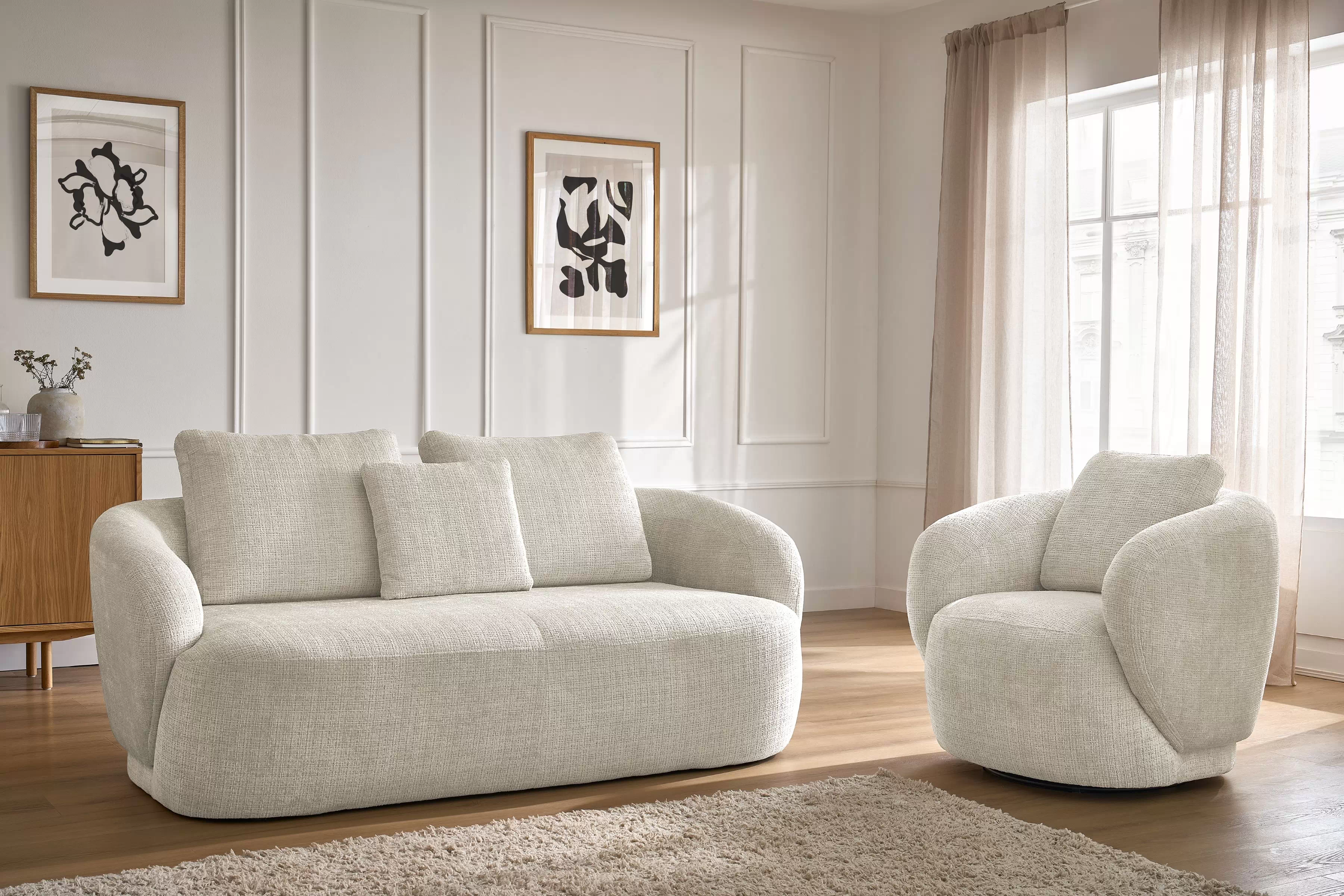 Oddychová súprava Finezal: pohovka 2-miestna + kreslo Komplet odpočinkové Pohovka Finezal 2-os + Kreslo