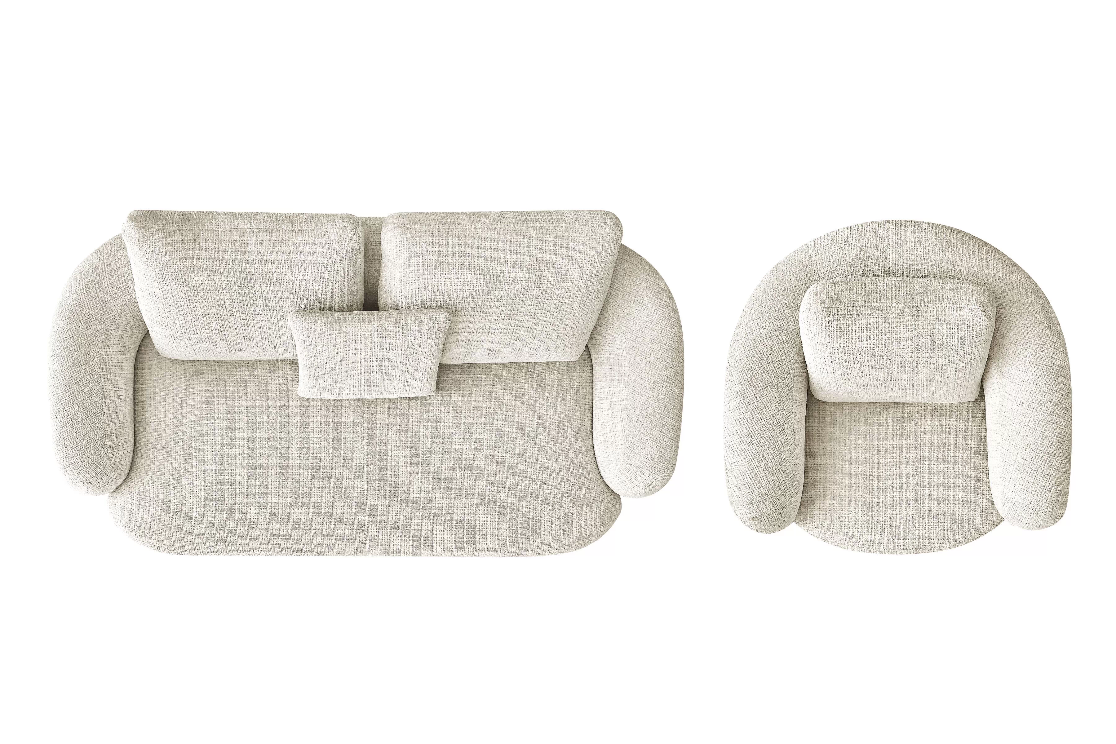 Oddychová súprava Finezal: pohovka 2-miestna + kreslo Komplet odpočinkové Pohovka Finezal 2-os + Kreslo