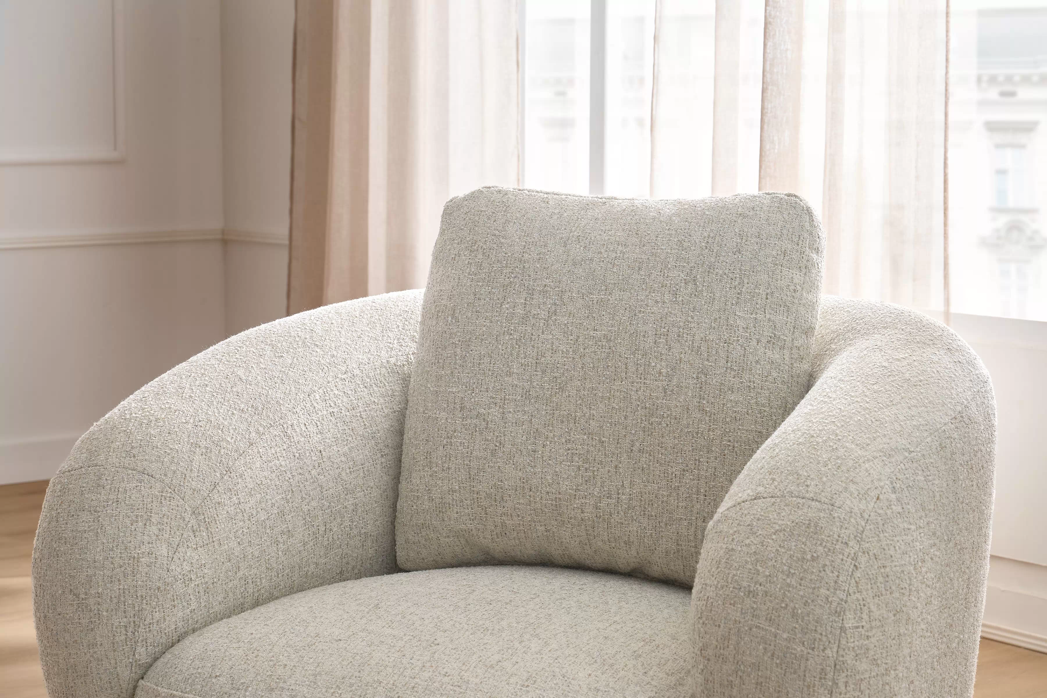 Čalouněný set Finezal - pohovka 3místná + otočné křeslo Komplet čalouněná Pohovka Finezal 3-os + Křeslo obrotowy