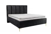 Čalouněná postel pro ložnice s úložným prostorem Klabi - 140x200, Nohy zlaté postel čalouněné pro ložnice ze stelazem Klabi