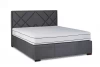 Čalouněná postel do ložnice s úložným prostorem Simen - 160x200 šedý postel do ložnice Simen 