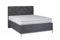 Čalouněná postel do ložnice s rámem Simen - 180x200, Nohy zlaté šedý postel do ložnice Misel 