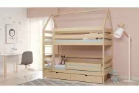 Dětská domečková postel patrová Comfio - Borovice, 80x180 postel dětské domeček patrová  Comfio - Borovice