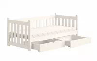 Detská posteľ Swen DP 001 so zásuvkami - 80x190 cm - biela Posteľ prízemná drevená Swen DP 001 - Biely