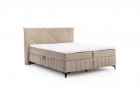 Boxspring postel Wasil 180x200 cm s úložným prostorem - béžová látka Element 6 Postel boxspring Wasil 180x200 s úložním prostorem - béžová samet hydrofobní  Element 6 