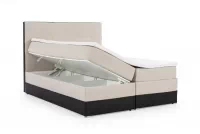 Boxspring posteľ Damaco 160x200 s úložným priestorom - béžová pletenina Soro 21 / čierna ekokoža Soft 11  - Koncovka série Boxspring posteľ s úložným priestorom Damaco 160x200 - Ružová plecionka Soro 61 / Čierna eksoskora Soft 11 