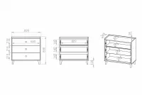Komoda dziecieca Marla 90 cm so zásuvkami - piasek pustyni / šedý pallad - Limitovaná ponuka expozície Komoda dziecieca Marla 90 cm so zásuvkami - piasek pustyni / šedý pallad - Limitovaná ponuka expozície