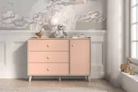 Komoda dziecieca Marla 120 cm se zásuvkami - piasek pustyni / Růžová / millenial pink - Omezená nabídka z expozice Komoda dziecieca Marla 120 cm se zásuvkami - piasek pustyni / Růžová / millenial pink - Omezená nabídka z expozice