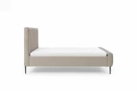 Manželská postel Nicole 160x200 - béžový samet Velluto 2 / černé nohy Postel pro ložnice Nicole 160x200 - béžová welwet Velluto 2 / Nohy černá