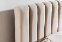 Postel do ložnice Nicole 120x200 s úložným prostorem - béžový samet Velluto 2 Postel pro ložnice Nicole 120x200 s úložným prostorem- béžová samet Velluto 2