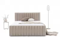Postel do ložnice Nicole 120x200 s úložným prostorem - béžový samet Velluto 2 Postel pro ložnice Nicole 120x200 s úložným prostorem- béžová samet Velluto 2