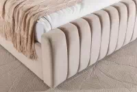 Manželská postel Nicole 180x200 s úložným prostorem - béžový samet Velluto 2 Postel pro ložnice Nicole 180x200 s úložným prostorem- béžová samet Velluto 2