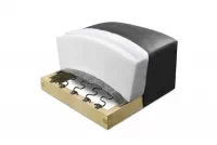 Rohová sedačka Lutario Mini s rozkladem levá - šedá látka Nazar 225.03 Lutario Mini levá - Nazar 225.03