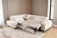 Rohová sedací souprava levá rozkladany pro obývacího pokoje Tyrion L - béžová šenil Ditra New 20 Rohová sedací souprava levá rozkladany pro obývacího pokoje Tyrion L - béžová šenil Ditra New 20