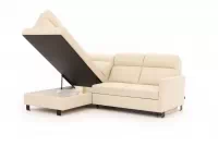 Rohová pohovka Loario L levostranná s úzkou područkou - grafitový snadno čistitelný samet Zetta 305 Rohová sedací souprava Loario L levá z waskim bokiem - grafitová samet latwoczyszczacy Zetta 305