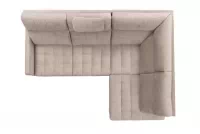 Rohová pohovka Gespano L pravostranná s úzkou područkou - krémová tkanina Sand 03 Rohová sedací souprava Gespano L pravá z waskim bokiem - Sand 03