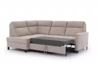 Rohová pohovka Gespano L levostranná s úzkou područkou - krémová tkanina Sand 03 Rohová sedací souprava Gespano L levá z waskim bokiem - Sand 03
