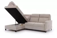 Rohová pohovka Gespano L levostranná s úzkou područkou - grafitový snadno čistitelný samet Zetta 305 Rohová sedací souprava Gespano L levá z waskim bokiem - grafitová samet latwoczyszczacy Zetta 305