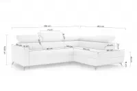 Rohová pohovka Nardo L s rozkladem levostranná - tmavě šedý plyš Pretty 18 Rohová sedací souprava Nardo L rozkládací levá - tmavě šedá plusz Pretty 18