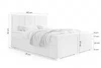 Kontinentálna posteľ Mareli 180x200 s úložným priestorom - čierna bouclé Quelle 100 Boxspring posteľ Mareli 180x200 s úložným priestorom - Čierna bukla Quelle 100