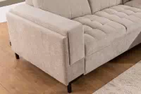 Rohová sedačka Gespano L pravostranná so širokým, vyrezaným bokom - béžový šenil Perfect harmony 07 Rohová sedacia súprava Gespano L pravá strana z szerokim, wcietym bokiem - Perfect harmony 07