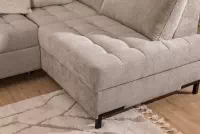 Rohová sedačka Gespano L pravostranná so širokým bokom - béžový šenil Perfect harmony 07 Rohová sedacia súprava Gespano L pravá strana z szerokim bokiem - béžový šenil Perfect harmony 07