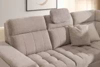 Rohová sedačka Gespano L pravostranná so širokým bokom - béžový šenil Perfect harmony 07 Rohová sedacia súprava Gespano L pravá strana z szerokim bokiem - béžový šenil Perfect harmony 07