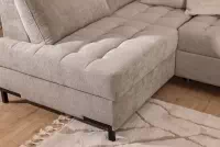 Rohová sedačka Gespano L ľavostranná so širokou opierkou - béžový šenil Perfect harmony 07 Rohová sedacia súprava Gespano L Ľavá strana z szerokim bokiem - béžový šenil Perfect harmony 07