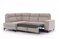 Rohová sedačka Gespano L ľavostranná so širokou opierkou - béžový šenil Perfect harmony 07 Rohová sedacia súprava Gespano L Ľavá strana z szerokim bokiem - béžový šenil Perfect harmony 07