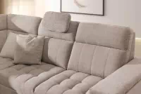 Rohová sedačka Gespano L ľavostranná so širokou opierkou - béžový šenil Perfect harmony 07 Rohová sedacia súprava Gespano L Ľavá strana z szerokim bokiem - béžový šenil Perfect harmony 07