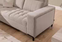 Rohová sedačka Gespano L ľavostranná so širokou opierkou - béžový šenil Perfect harmony 07 Rohová sedacia súprava Gespano L Ľavá strana z szerokim bokiem - béžový šenil Perfect harmony 07