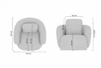 Otočná křeslo Finezal - béžový šenil Cremona 02 Křeslo Finezal obrotowy - Cremona 02