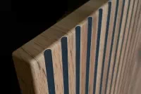 Komoda Bogalo se zásuvkami a LED osvětlením - černá / dub wotan Komoda se zásuvkami i oswietleniem LED Bogalo - černá / dub wotan