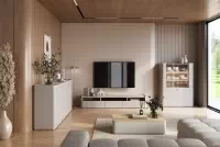 Stolík kawowy Elivo 100 cm so zásuvkami - kašmír / Dub olejowany - Limitovaná ponuka expozície Stolík kawowy Elivo 100 cm so zásuvkami - kašmír / Dub olejowany - Limitovaná ponuka expozície